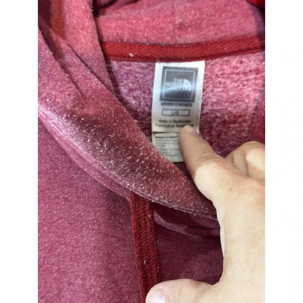 The North Face Hoodie Mens Large Red Heather Big Logo Pullover Gorpcore